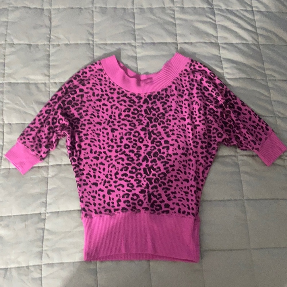 Pink & Black Leppard Top
